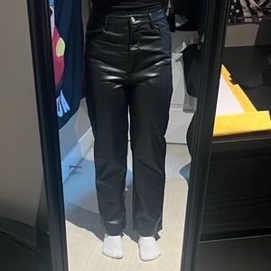 wilfred pleather straight leg melina pant